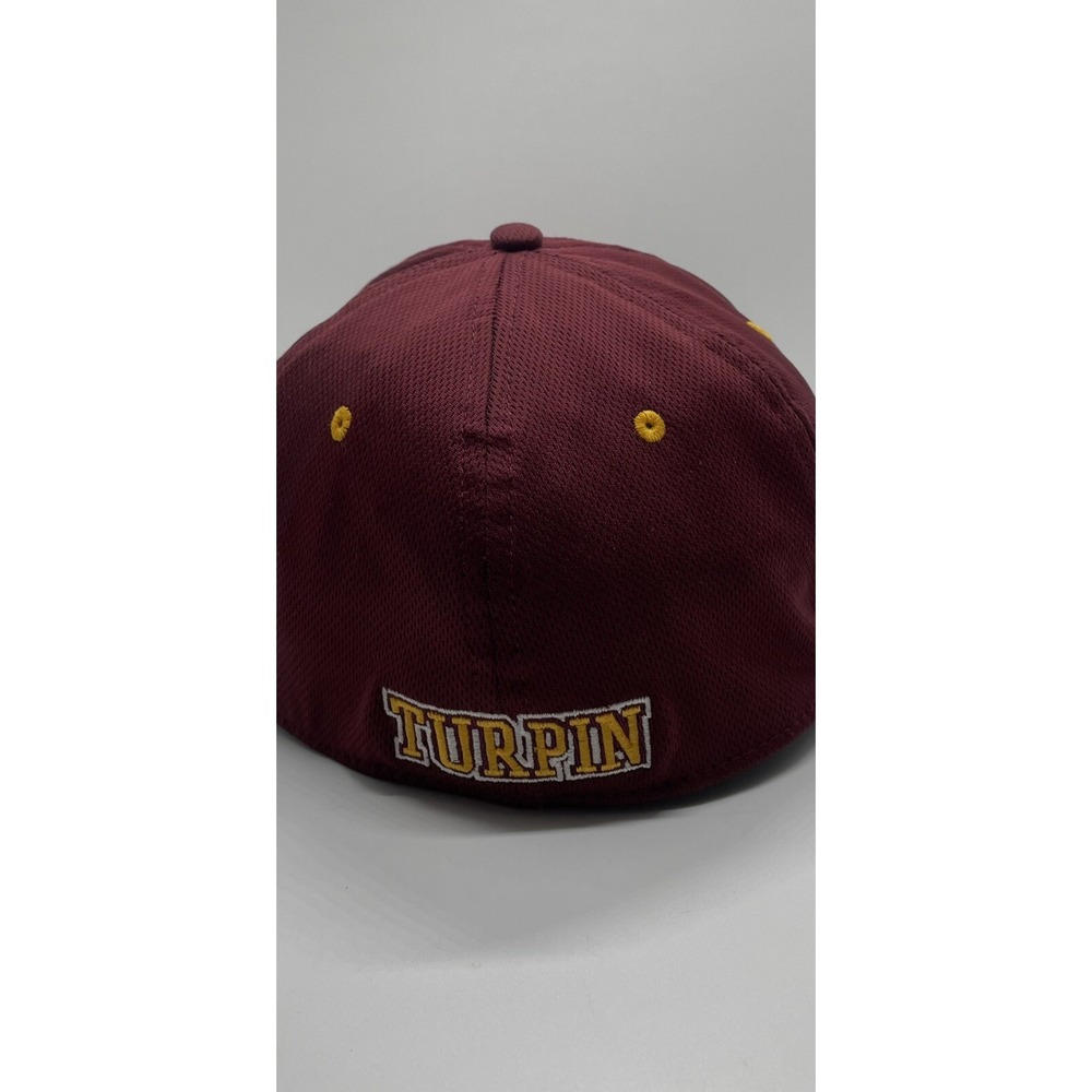 Spartans Maroon "T"TURPIN Baseball Cap Embroidered Yellow Hat Sports CONNECTION - Picture 3 of 5